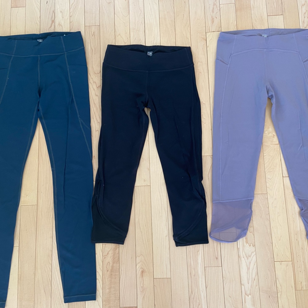 Athleta Girl, 3 pairs of leggings | 2 capri, 1 full length